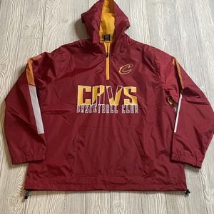 NBA Ultra Cleveland Cavaliers 1/4 Zip Pullover Windbreaker Jacket Mens XL Cavs